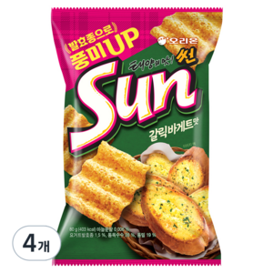 오리온 태양의 맛 썬 갈릭바게트맛, 80g, 4개