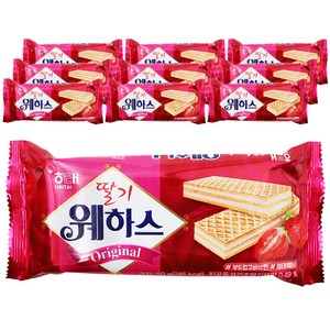 해태제과 딸기 웨하스, 50g, 10개