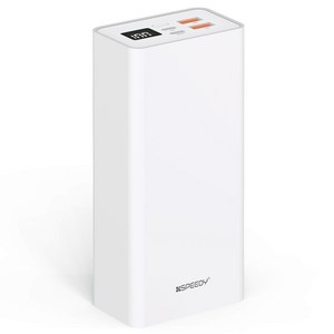 SPEEDY 슬림핏 PD 20W 대용량 잔량표시 고속충전 보조배터리 30000mAh, 화이트, SPE-B2PA4PF30PQ