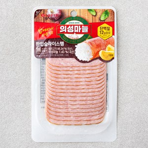 롯데햄 의성마늘 슬라이스햄, 90g, 1개