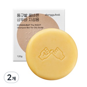 동구밭 올바른 샴푸바 지성용 쑥향, 120g, 2개