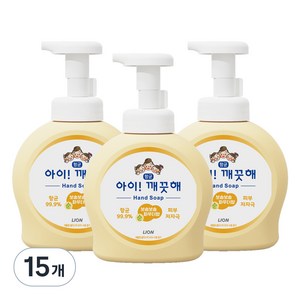 아이깨끗해 항균 폼 핸드솝 순 보송보송 파우더향, 490ml, 15개