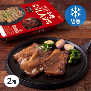 미라클 한돈 수제 양념 LA갈비 (냉동), 2개, 400g