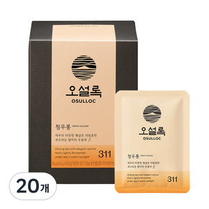 오설록 유기농 청우롱차, 1.8g, 10개입, 2개, 1.8g