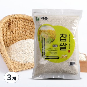 미농 국산 찹쌀, 4kg, 3개