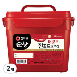 청정원순창 태양초 진골드고추장, 5kg, 2개