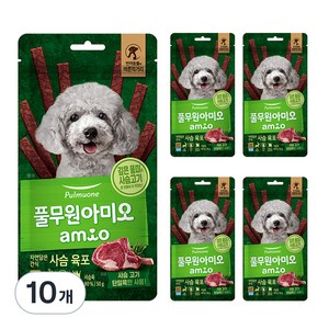 풀무원아미오 강아지 자연담은 간식 육포, 사슴 육포, 50g, 10개