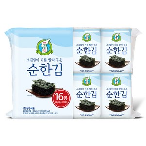 지도표 성경김 소금없이 기름 발라 구운 순한김, 64g, 1개