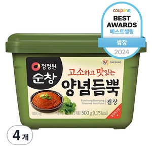 청정원순창 양념듬뿍 쌈장, 500g, 4개