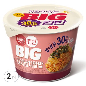 햇반컵반 BIG 김치날치알밥, 263g, 2개