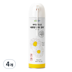 바이오미스트 내츄럴 인섹트 킬라 홈 에어로솔 살충제 스탠다드 무향, 500ml, 4개