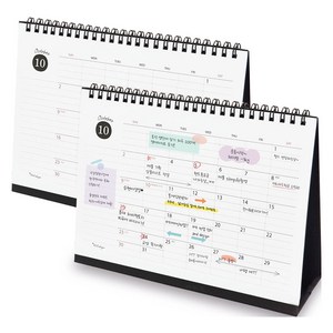 아이씨엘디자인 Schedule Desk 캘린더 라지 2025, 혼합색상, 2개