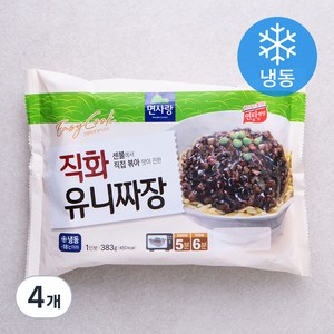 면사랑 직화 유니짜장 1인분 (냉동), 383g, 4개