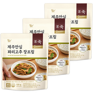 본죽 제주안심 꽈리고추 장조림, 120g, 3개