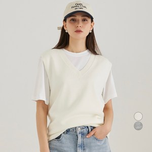 ELLE PARIS 데일리 브이넥 니트 베스트