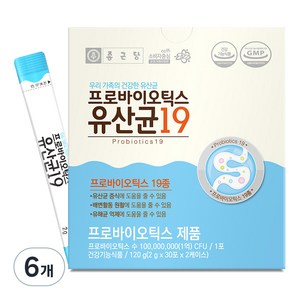 종근당 프로바이오틱스 유산균19, 120g, 6개