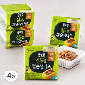 풀무원 실의 힘 매일아침 순생나또 8개입, 396g, 4개