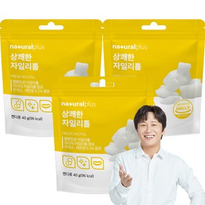 내츄럴플러스 상쾌한 자일리톨, 40g, 3개