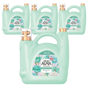 AURA 초고농축 섬유유연제 스모키머스크 본품, 5.5L, 4개