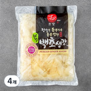 동보식품 정성을 듬뿍담은 좋은반찬 백초생강 백색, 1.3kg, 4개