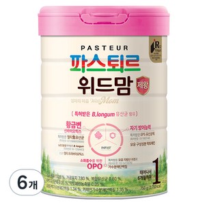 위드맘 엄마의 마음 제왕 분유 1단계, 750g, 6개