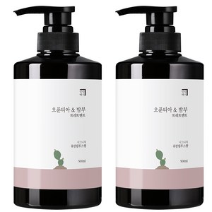 살림백서 오푼티아 앤 밤부 헤어트리트먼트 유칼립투스향, 500ml, 2개