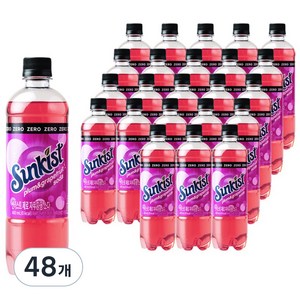 썬키스트 제로 자두자몽 소다, 600ml, 48개