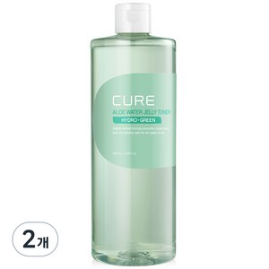 김정문알로에 큐어 알로에 워터 젤리 토너, 500ml, 2개