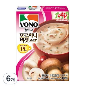 보노 포르치니 버섯 스프, 54g, 6개