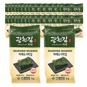 광천김 매일 먹어도 맛있는 파래 도시락김, 4g, 32개