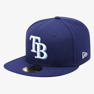 뉴에라 59FIFTY 어센틱 탬파베이 레이스 MLB 모자, L NAVY