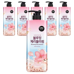 온더바디 플라워 약산성 퍼퓸 바디워시 블루밍 체리블라썸 향, 875ml, 6개