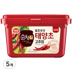 사조 해표 순창궁 태양초 고추장, 3kg, 5개