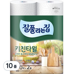 잘풀리는집 천연펄프 키친타월, 110매, 10개