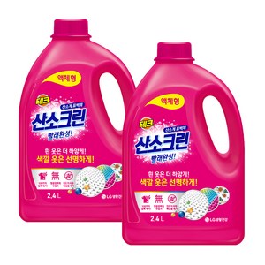 테크 산소크린 액체형 표백제 본품, 2.4L, 2개