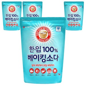 한입 100% 베이킹소다, 4개, 2kg