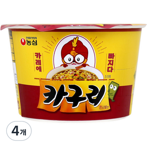 농심 카구리 큰사발면 103g, 4개