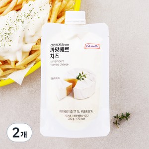 끌레베르 간편하게 짜먹는 까망베르 치즈, 200g, 2개