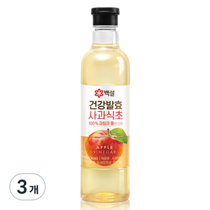 백설 건강발효 사과식초, 800ml, 3개