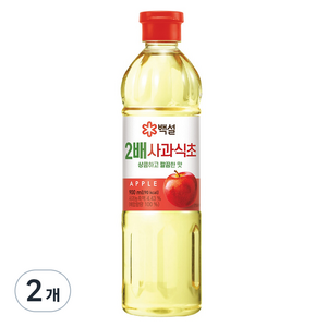 백설 2배 사과식초, 900ml, 2개