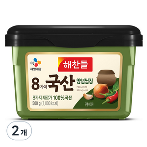 해찬들 8가지 국산 양념쌈장, 2개, 500g