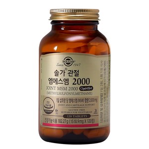 솔가 관절 엠에스엠 2000, 120정, 1518.9mg, 1개