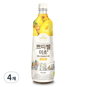 쁘띠첼 미초 파인애플 식초, 900ml, 4개