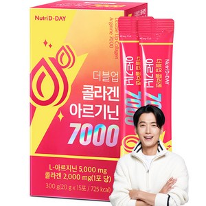 뉴트리디데이 더블업 콜라겐 초고함량 아르기닌 7000 15포, 300g, 1개