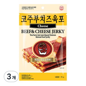 코주부 치즈육포, 70g, 3개