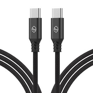 신지모루 USB-C 타입 더치 패브릭 케이블, Black, 2개입