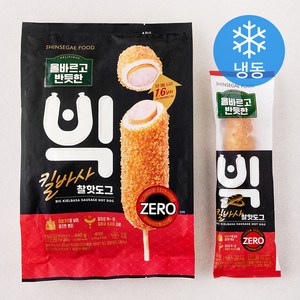 신세계푸드 올바르고 반듯한 빅 킬바사 찰핫도그 (냉동), 440g, 1개