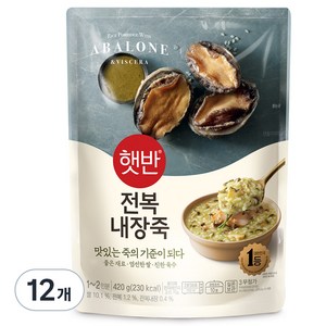 햇반 전복 내장죽, 12개, 420g