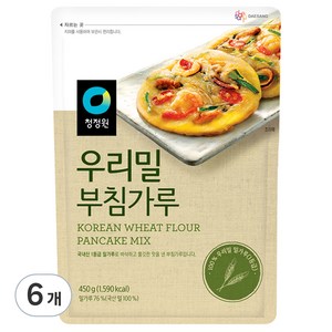 청정원 우리밀 부침가루, 450g, 6개