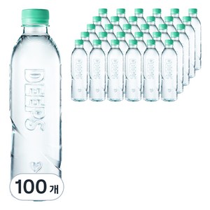 Deeps 에코 그린 먹는 해양 심층수 무라벨, 500ml, 100개